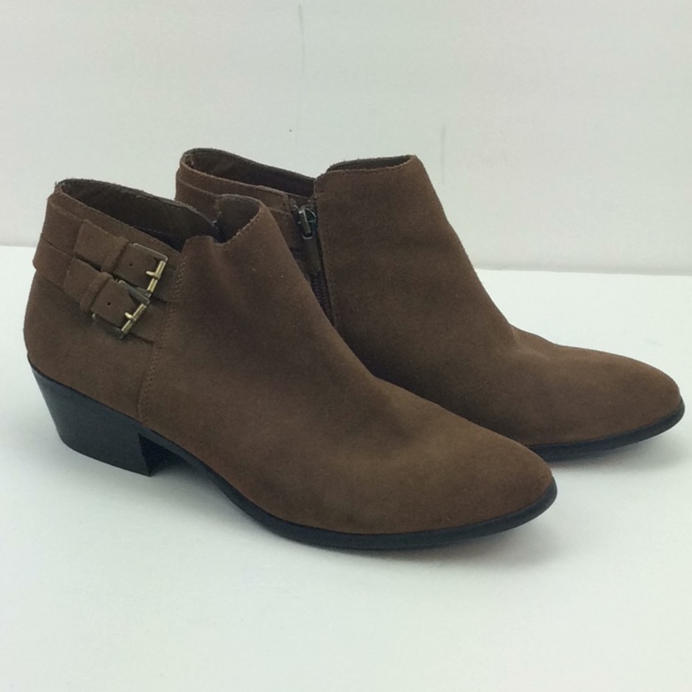 Sam Edelman Double Buckle Ankle Boots Zip 9 1/2M
